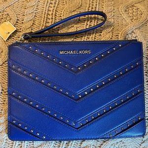 Authentic Michael Kors Blue Wallet Wristlet